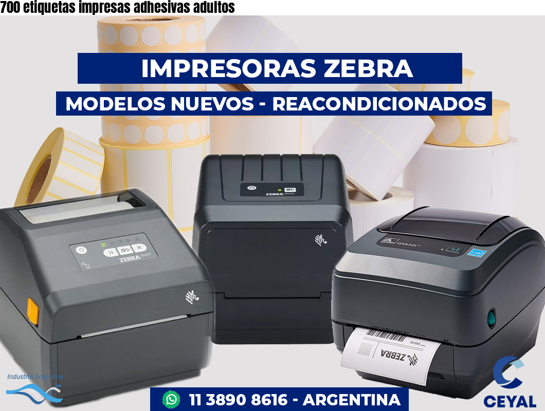 700 etiquetas impresas adhesivas adultos