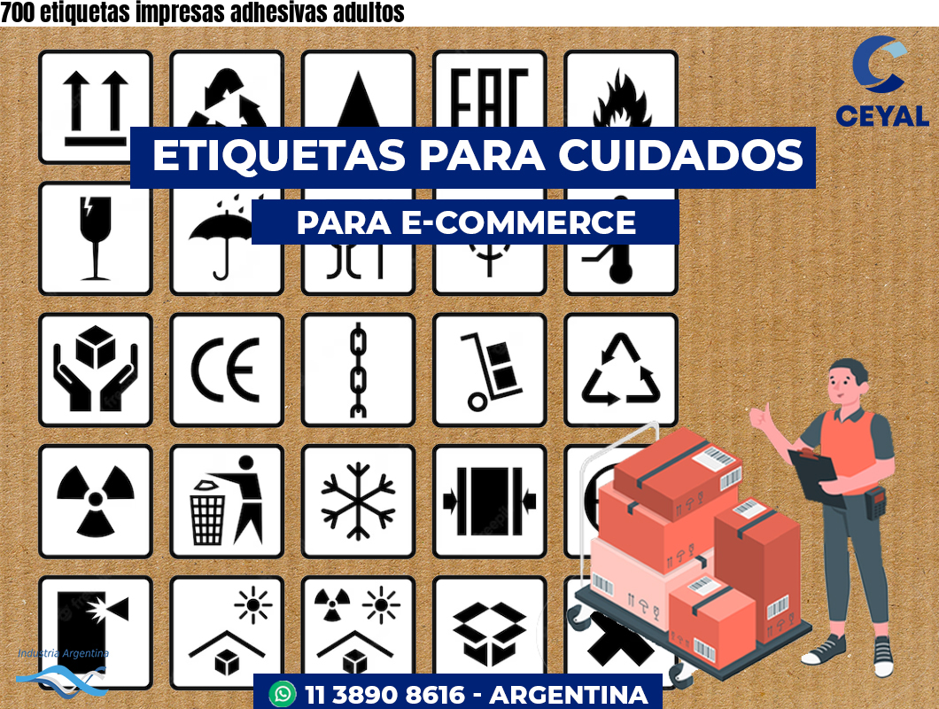 700 etiquetas impresas adhesivas adultos