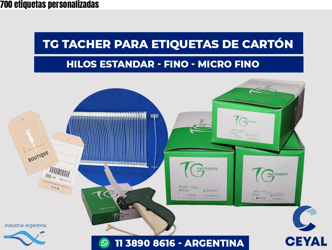 700 etiquetas personalizadas