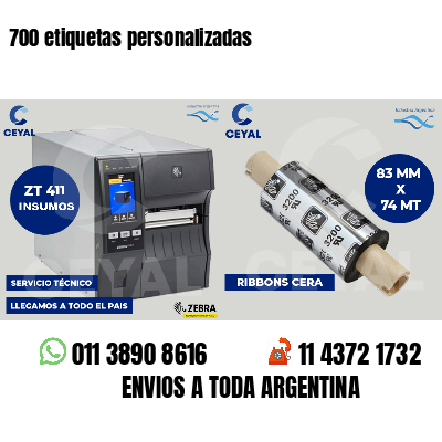 700 etiquetas personalizadas