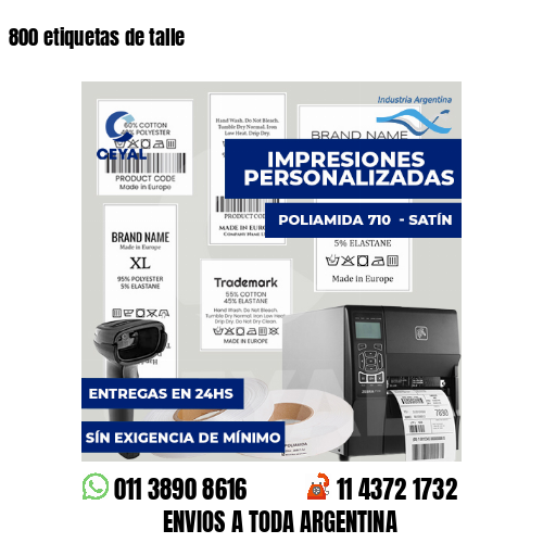 800 etiquetas de talle