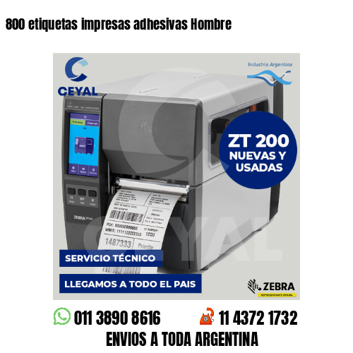 800 etiquetas impresas adhesivas Hombre