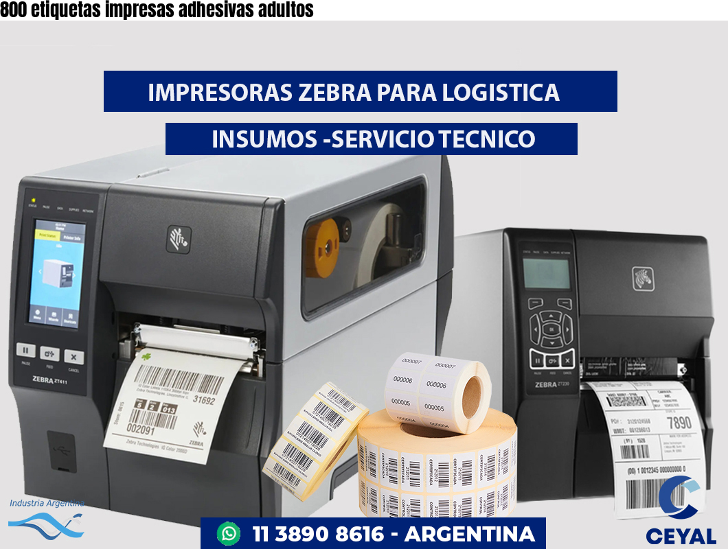 800 etiquetas impresas adhesivas adultos