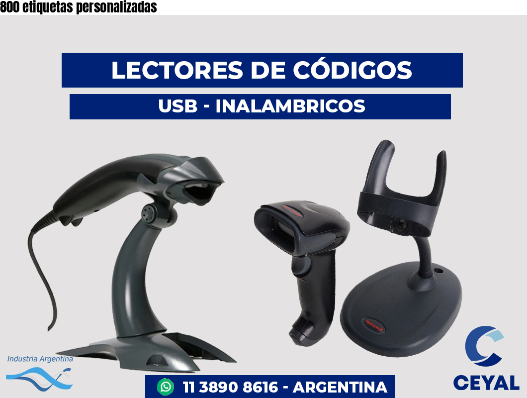 800 etiquetas personalizadas