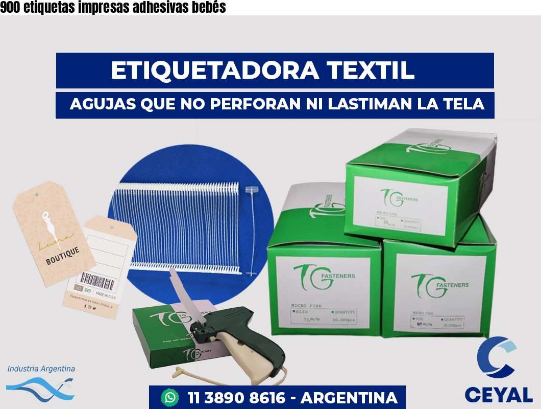 900 etiquetas impresas adhesivas bebés