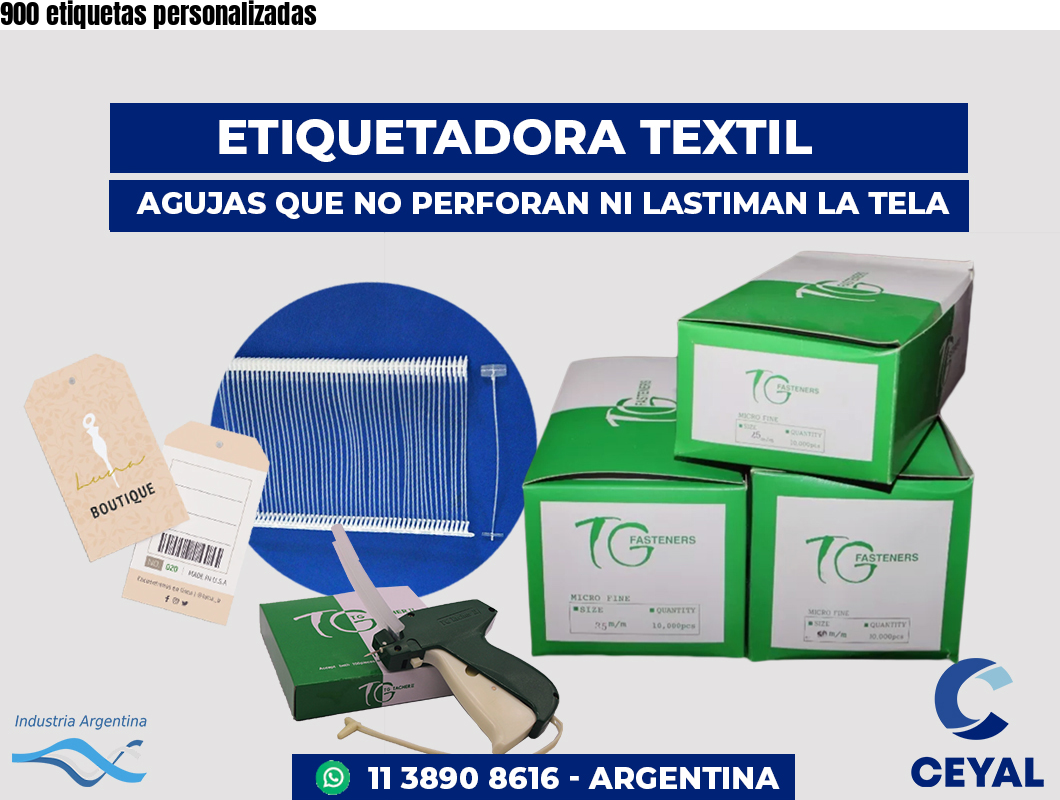 900 etiquetas personalizadas