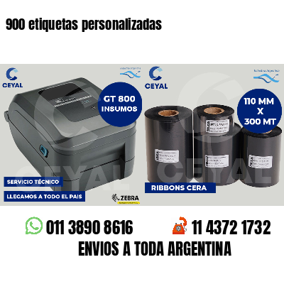 900 etiquetas personalizadas
