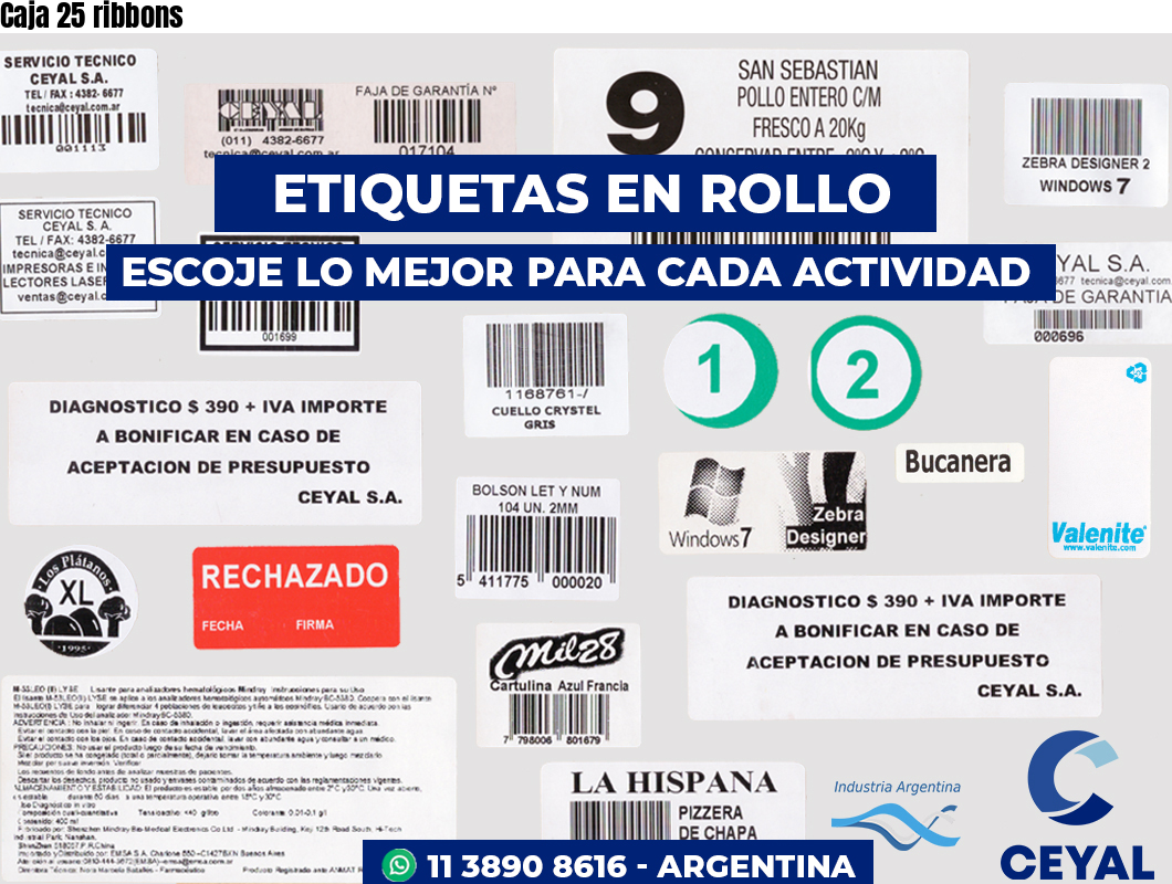 Caja 25 ribbons