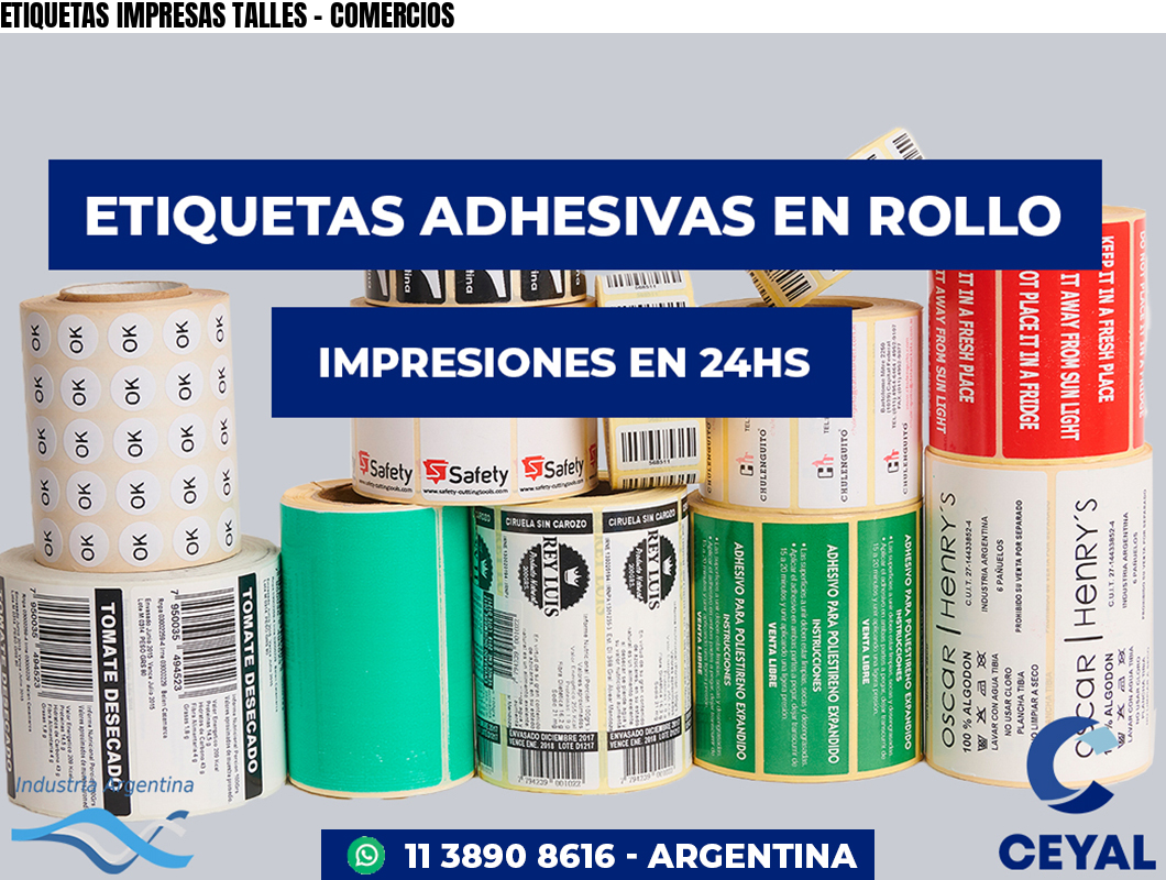 ETIQUETAS IMPRESAS TALLES – COMERCIOS