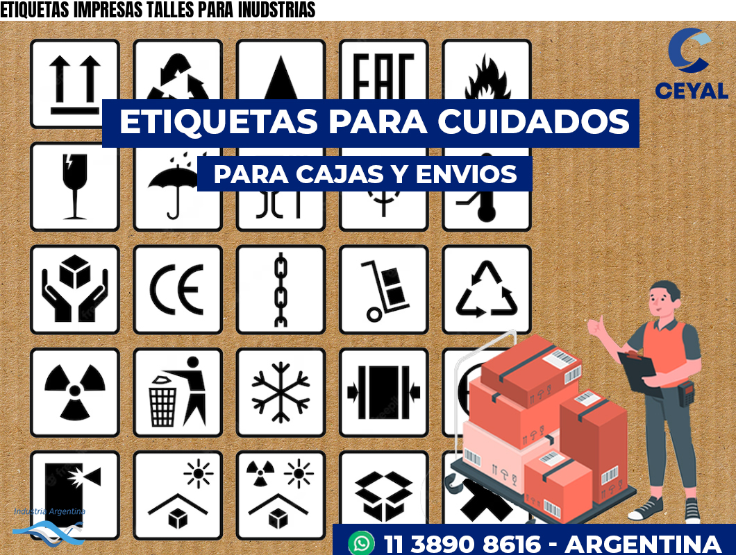 ETIQUETAS IMPRESAS TALLES PARA INUDSTRIAS