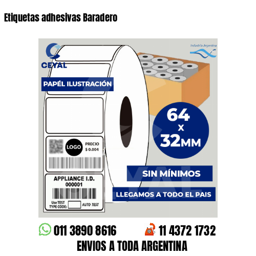 Etiquetas adhesivas Baradero