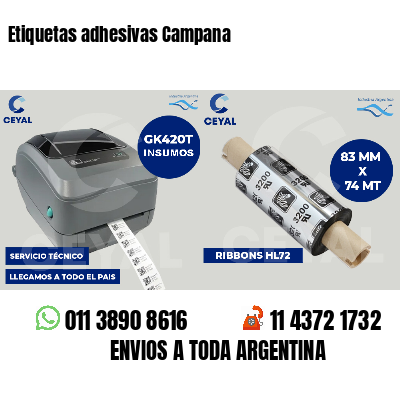 Etiquetas adhesivas Campana
