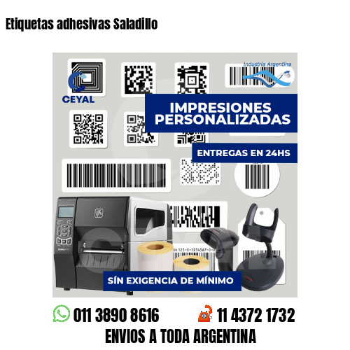 Etiquetas adhesivas Saladillo
