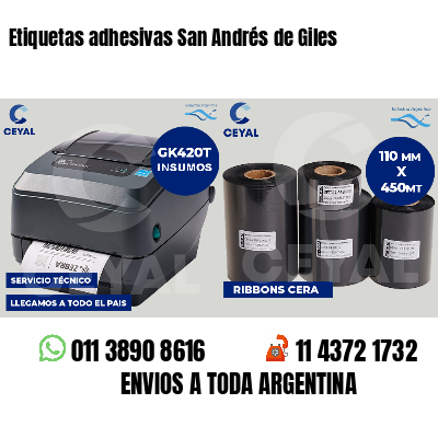 Etiquetas adhesivas San Andrés de Giles