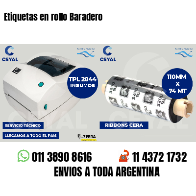 Etiquetas en rollo Baradero