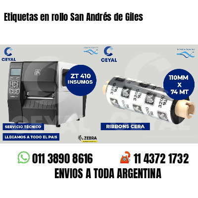Etiquetas en rollo San Andrés de Giles
