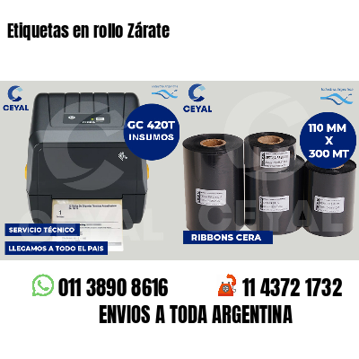 Etiquetas en rollo Zárate