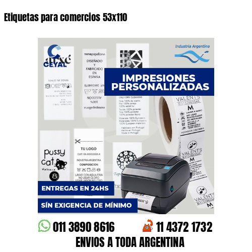 Etiquetas para comercios 53x110