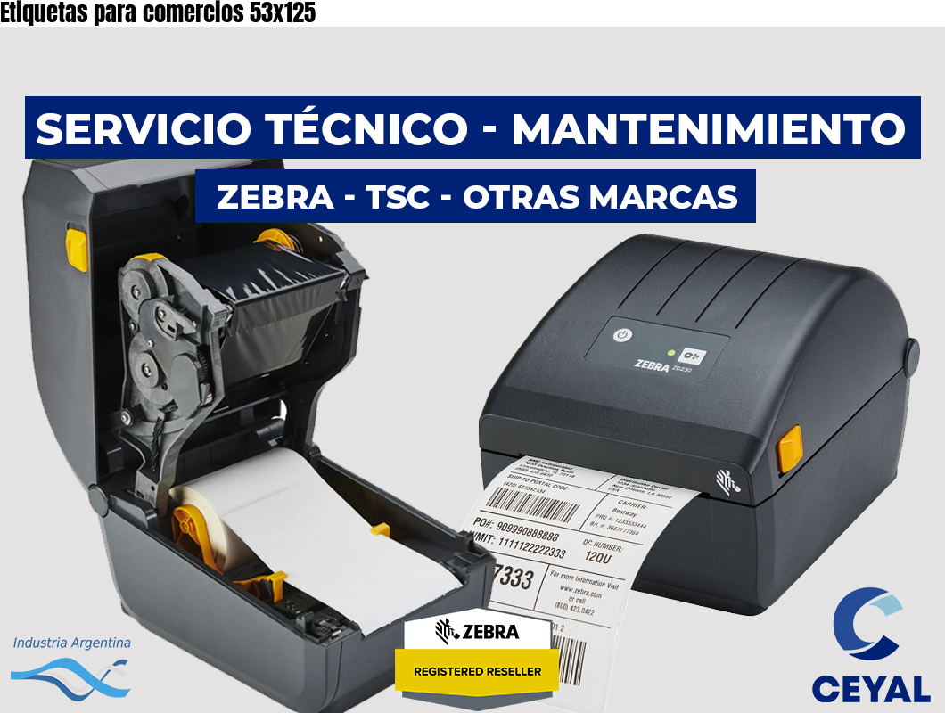 Etiquetas para comercios 53x125