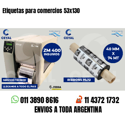 Etiquetas para comercios 53x130