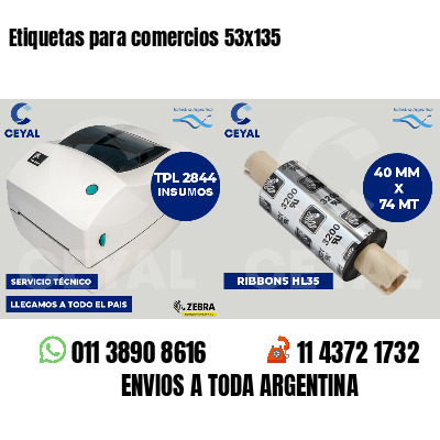 Etiquetas para comercios 53x135