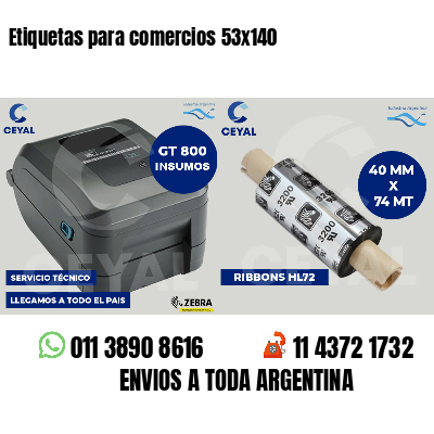 Etiquetas para comercios 53x140
