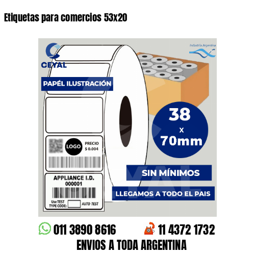 Etiquetas para comercios 53×20