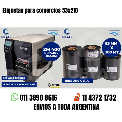 Etiquetas para comercios 53x210