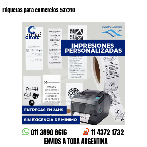 Etiquetas para comercios 53x210