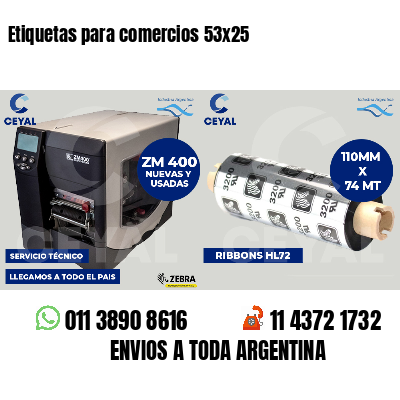 Etiquetas para comercios 53x25
