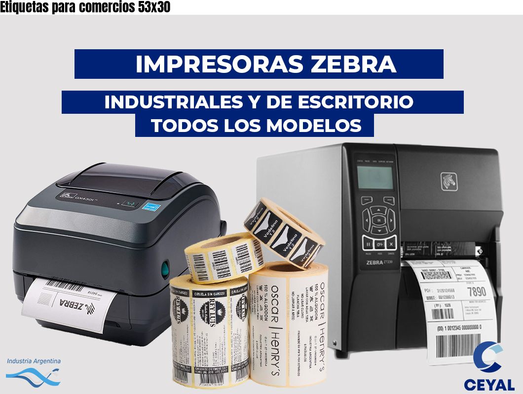Etiquetas para comercios 53x30