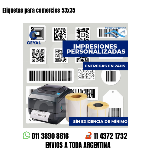 Etiquetas para comercios 53x35