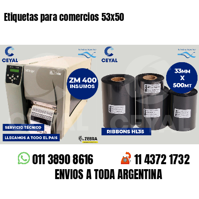 Etiquetas para comercios 53x50