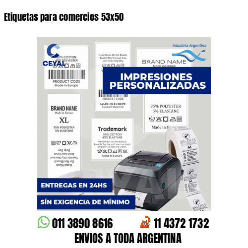 Etiquetas para comercios 53x50