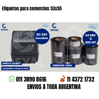 Etiquetas para comercios 53x55