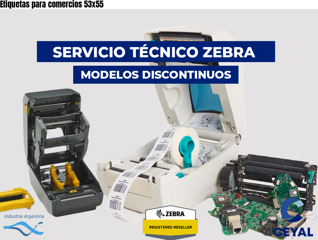 Etiquetas para comercios 53x55