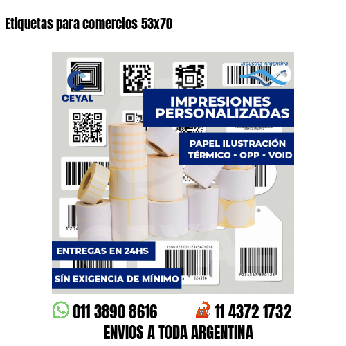 Etiquetas para comercios 53x70