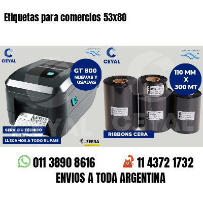 Etiquetas para comercios 53x80