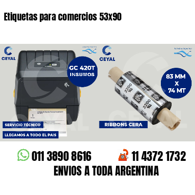 Etiquetas para comercios 53x90