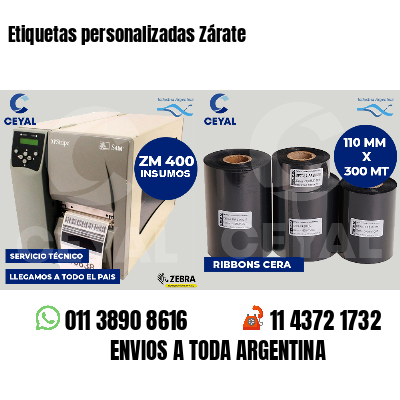 Etiquetas personalizadas Zárate