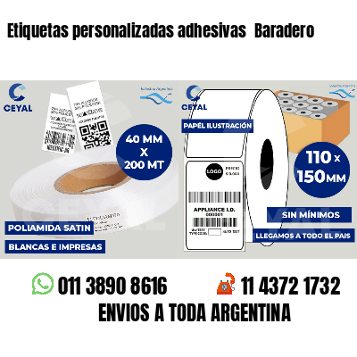 Etiquetas personalizadas adhesivas Baradero