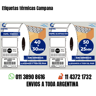 Etiquetas térmicas Campana