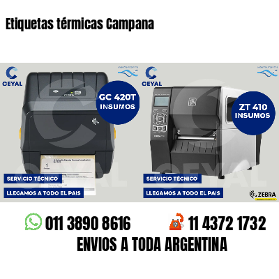 Etiquetas térmicas Campana
