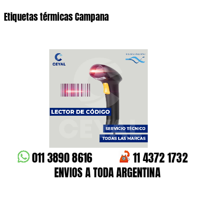 Etiquetas térmicas Campana