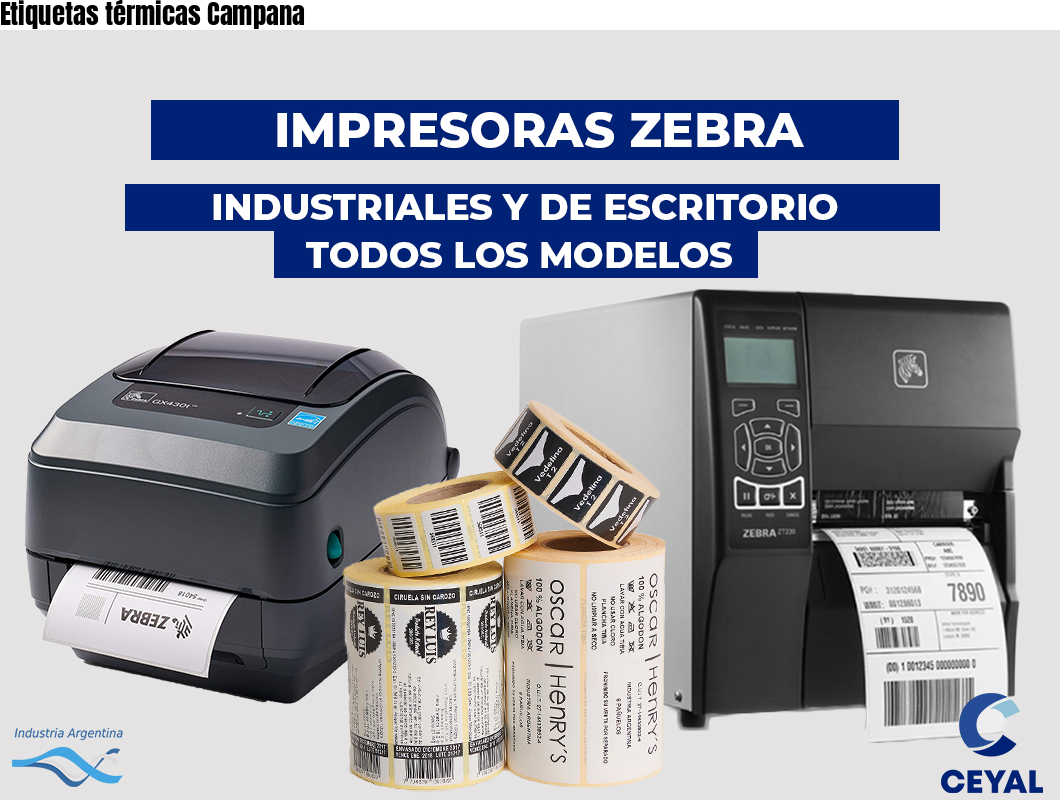 Etiquetas térmicas Campana