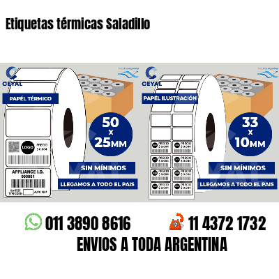 Etiquetas térmicas Saladillo