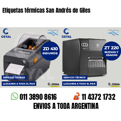 Etiquetas térmicas San Andrés de Giles