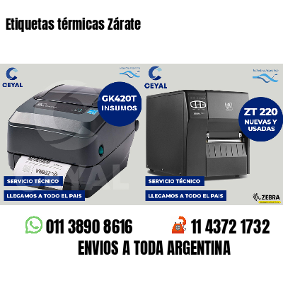Etiquetas térmicas Zárate