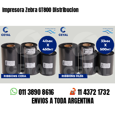 Impresora Zebra GT800 Distribucion