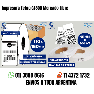 Impresora Zebra GT800 Mercado Libre